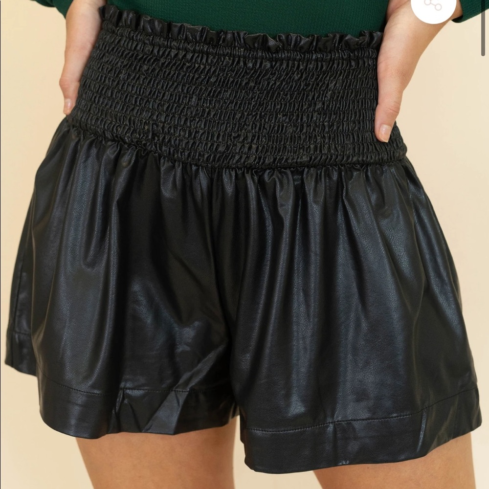 Faux Leather Shorts